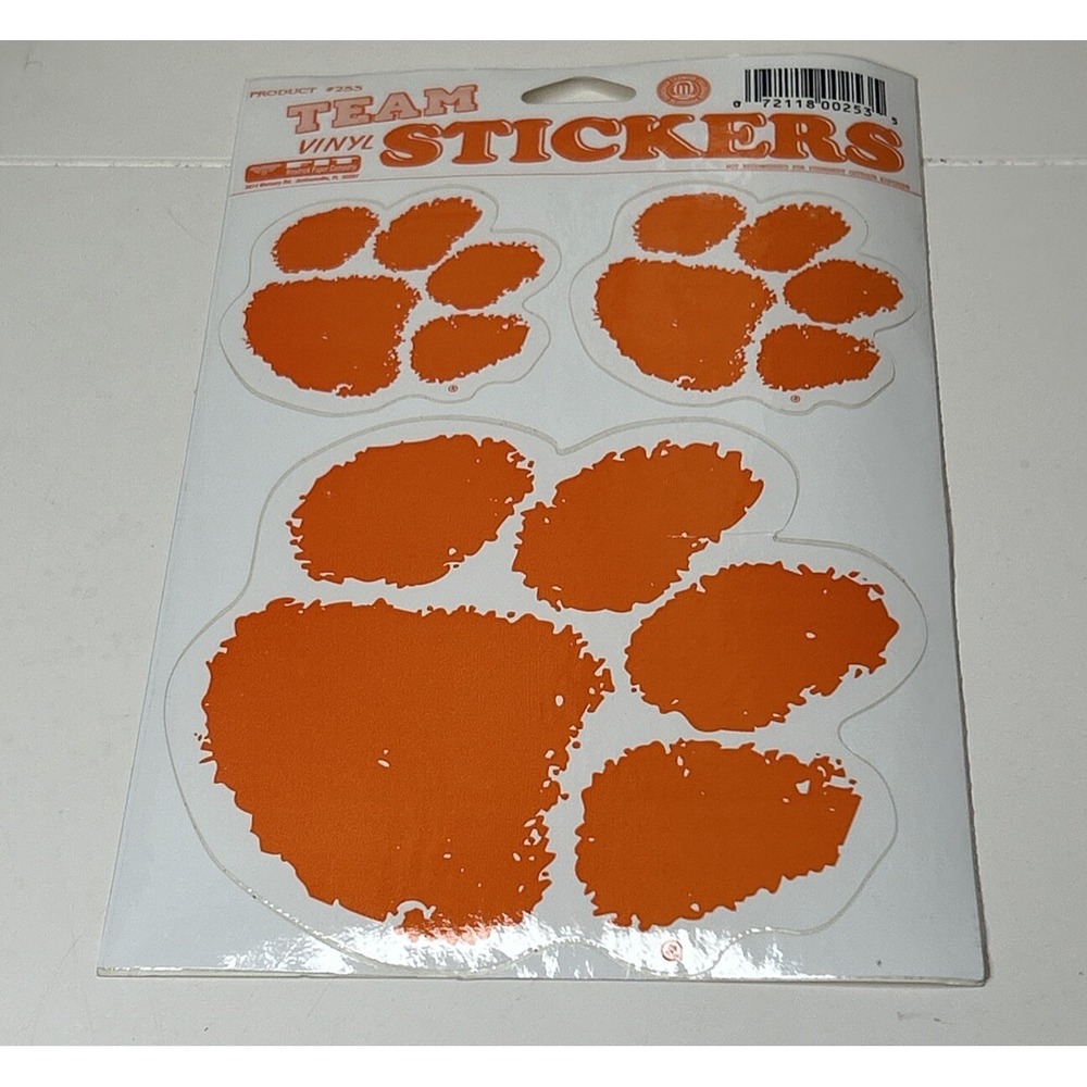 Clemson Tigers, 3 Large  Stickers Sheet‎